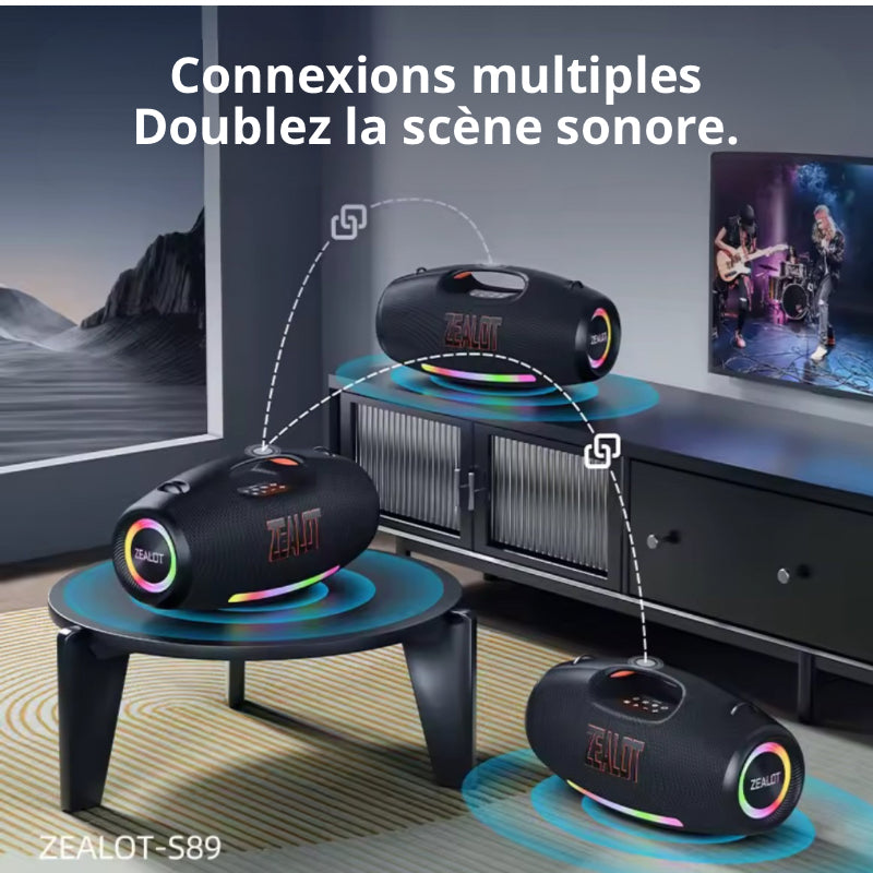 Zealot S89 – L’enceinte de puissance ultime, son 360° qui fait vibrer vos murs