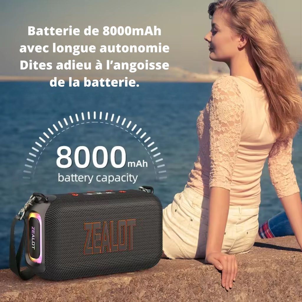 ZEALOT S85 – Enceinte Bluetooth Portable Puissante, Basse Profonde & Longue Autonomie