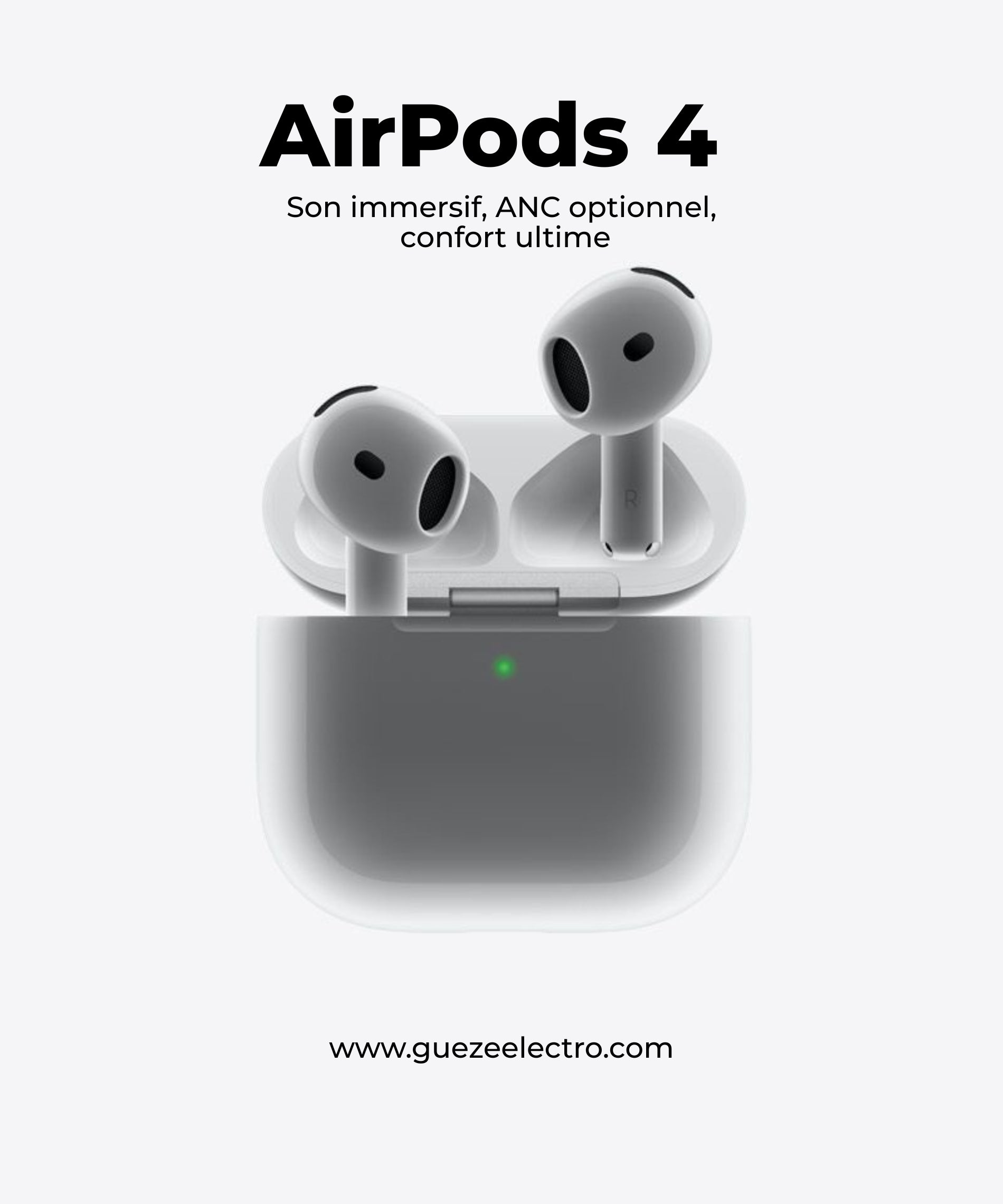 AirPods 4 ANC – Le luxe du silence, la puissance du son Apple.