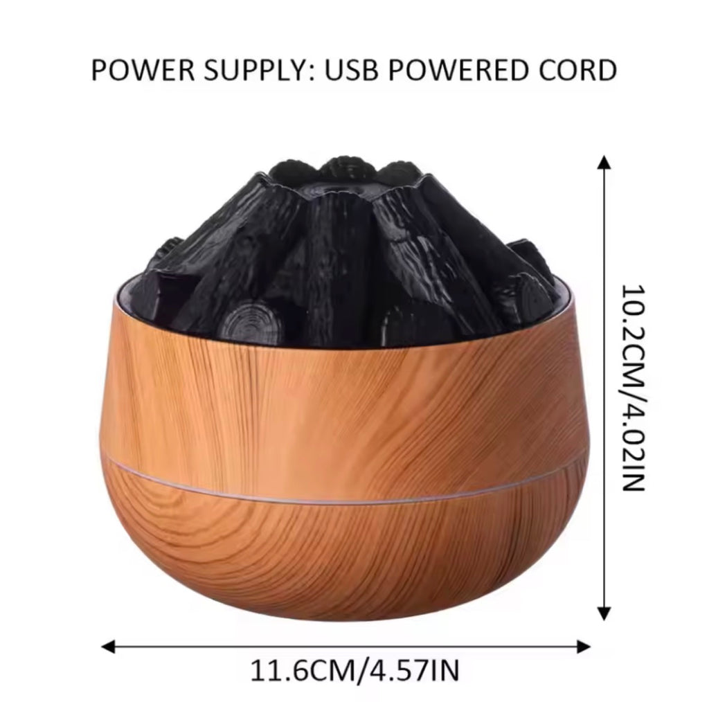 Humidificateur Flamme 300 ml – Diffuseur d’Huiles Essentielles & Veilleuse LED