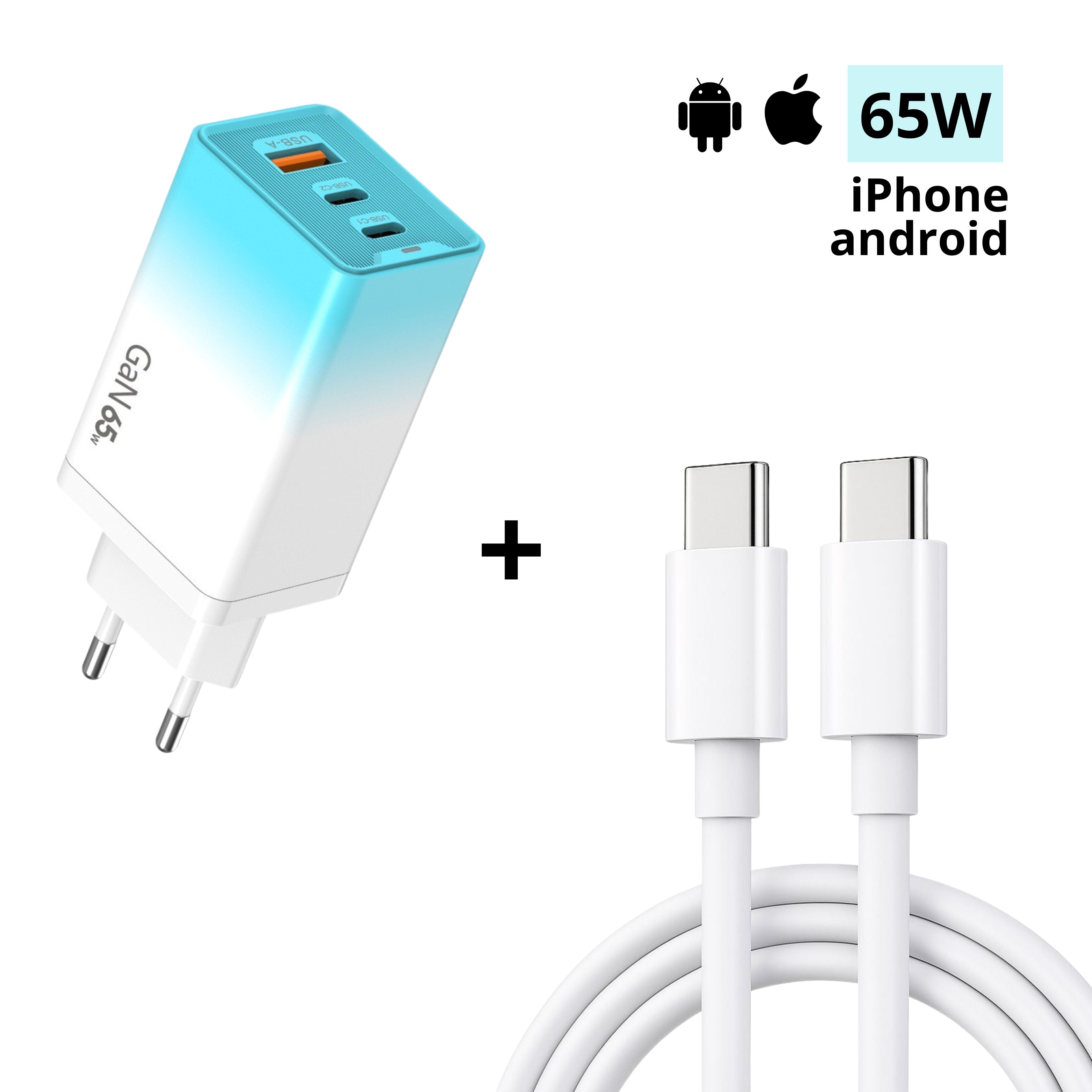 Adaptateur Secteur 65W – Recharge Ultra Rapide et Sécurisée