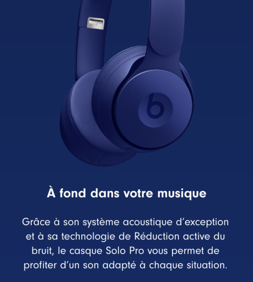 Beats Solo Pro – Casque Bluetooth Haute Performance | Son Puissant & ANC