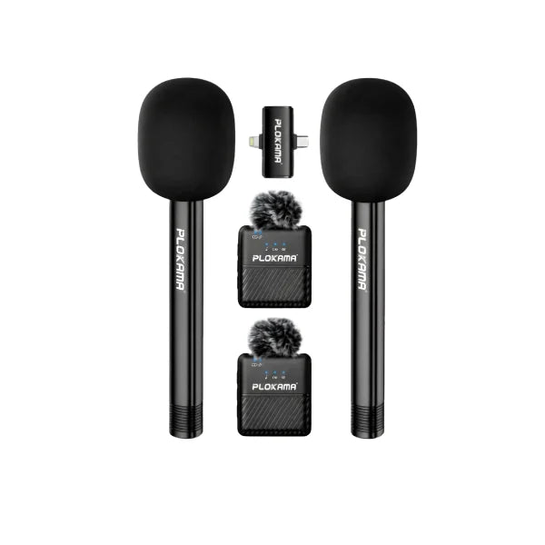 PLOKAMA WM-60 – Microphone Sans Fil 2.4G avec Réduction de Bruit (ANC)
