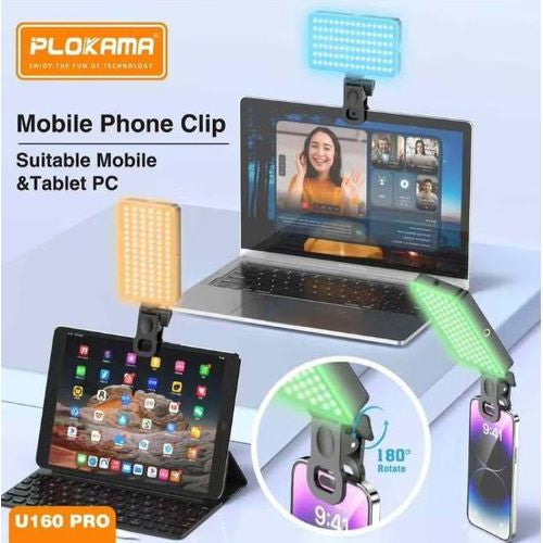 PLOKAMA U160 Pro – Lampe LED RGB Professionnelle