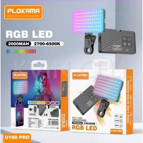 PLOKAMA U160 Pro – Lampe LED RGB Professionnelle