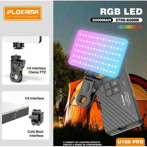 PLOKAMA U160 Pro – Lampe LED RGB Professionnelle