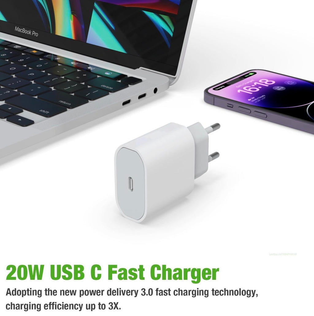 Chargeur iPhone PD 20W – Compatible Tous Modèles Récents