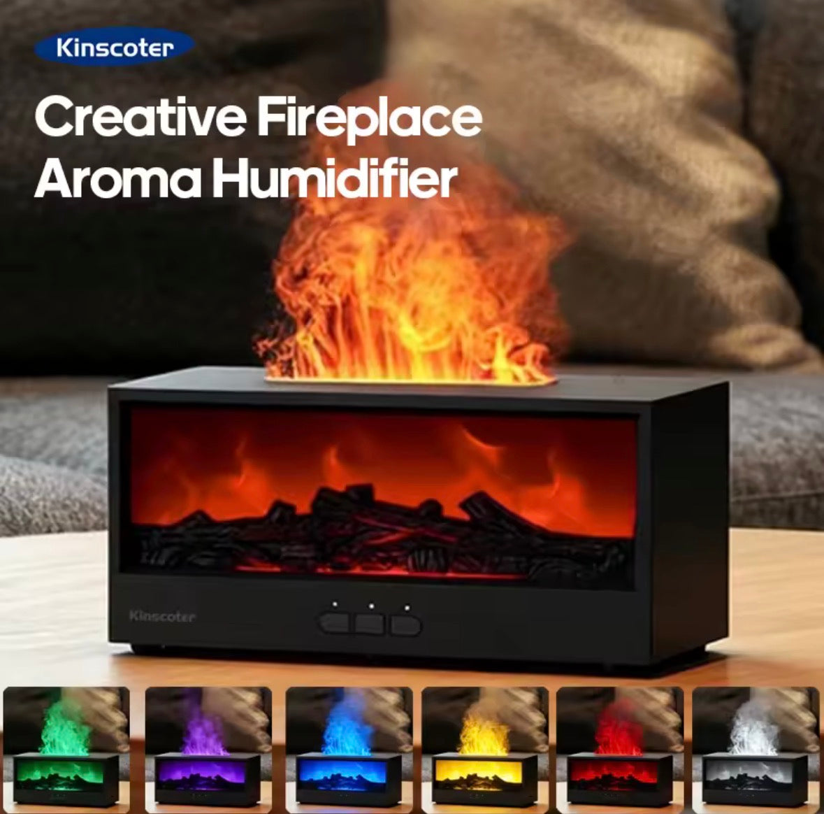 Humidificateur d’Arôme Cheminée Créatif : la chaleur visuelle d’une cheminée, le bien-être d’un diffuseur.