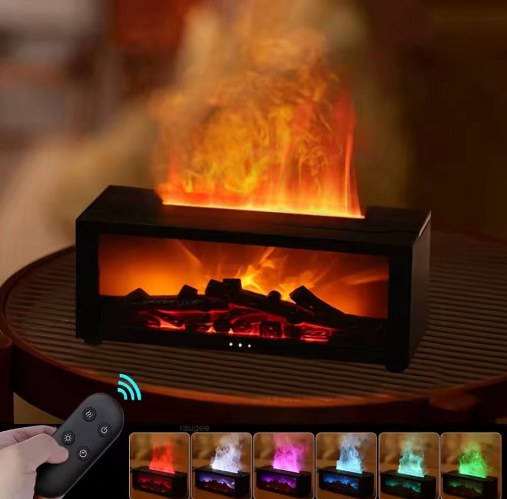 Humidificateur d’Arôme Cheminée Créatif : la chaleur visuelle d’une cheminée, le bien-être d’un diffuseur.