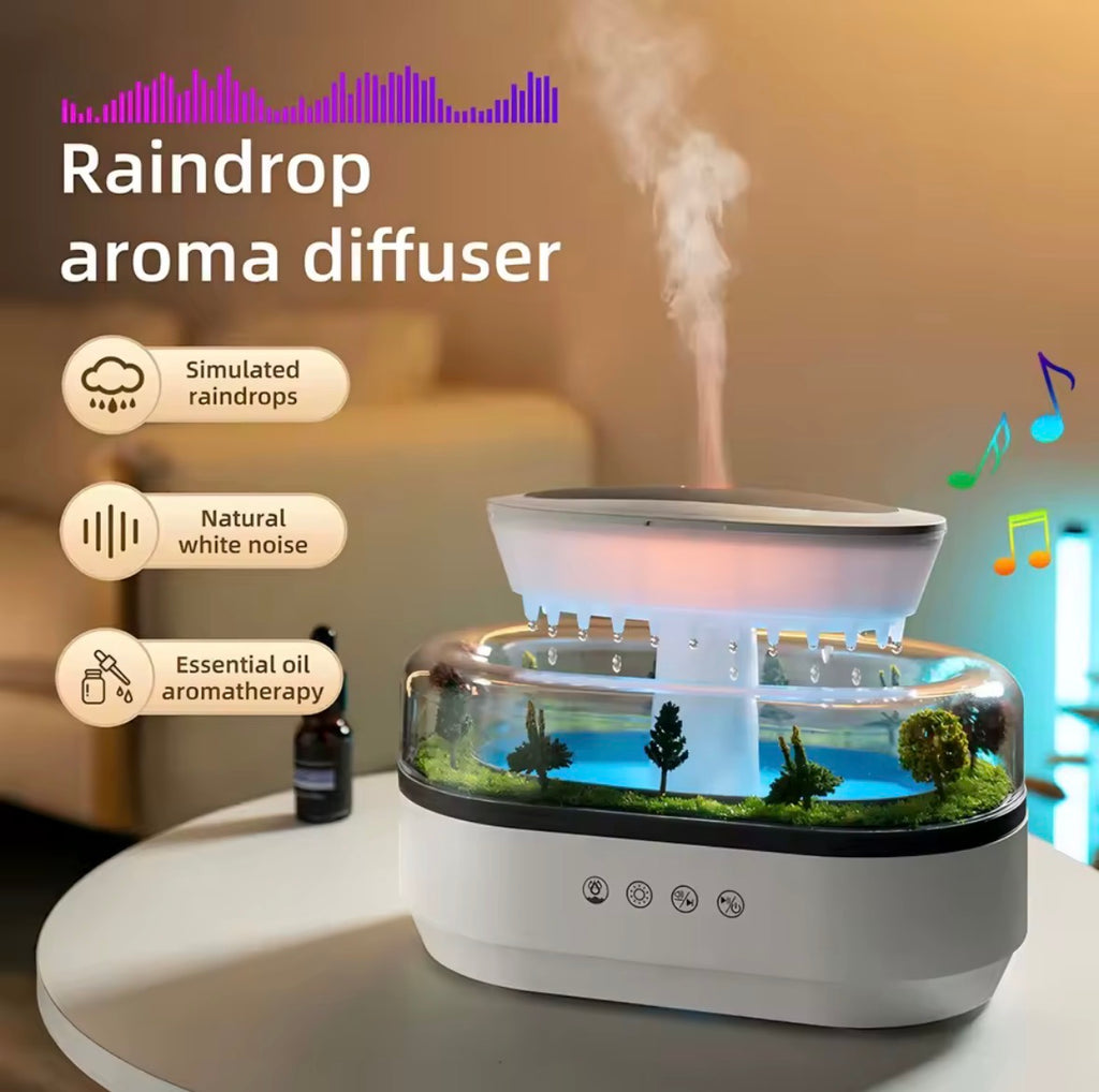 Diffuseur d’Arômes Raindrop : transforme ton espace en véritable cocon de détente.