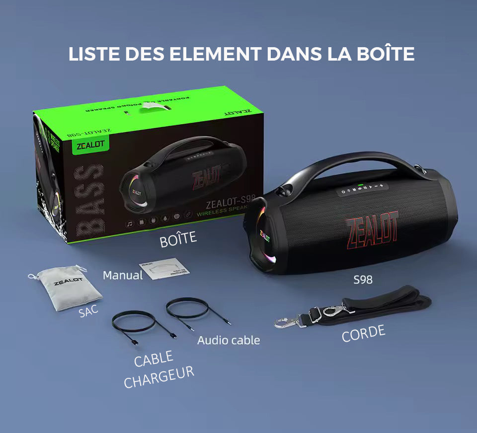 Zealot S98 – L’enceinte puissante et endurante